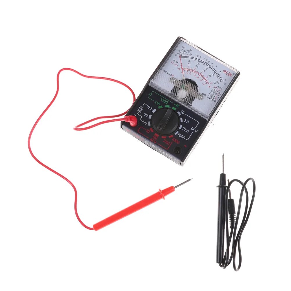 MF-110A Electric Analog Multimeter Multitester Portable Voltmeter Ammeter AC / DC Voltage Current OHM Multi Meter Tester