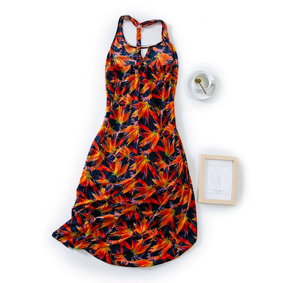 Summer Floral Sexy Sleeveless Dress Knitted Vest