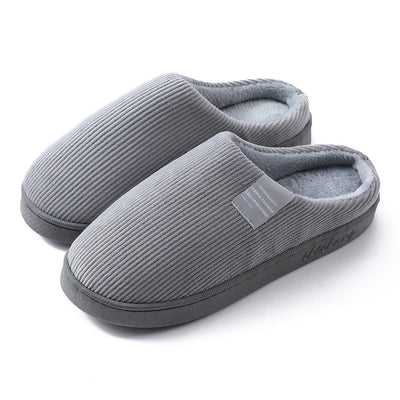 Indoor Corduroy Shoes Warm Plush Home Slipper Anti Slip Floor Bedroom Shoes Autumn Winter