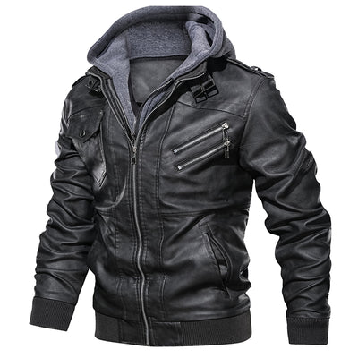 New Men Leather Jackets Autumn Casual Motorcycle PU Jacket Biker Leather Coats