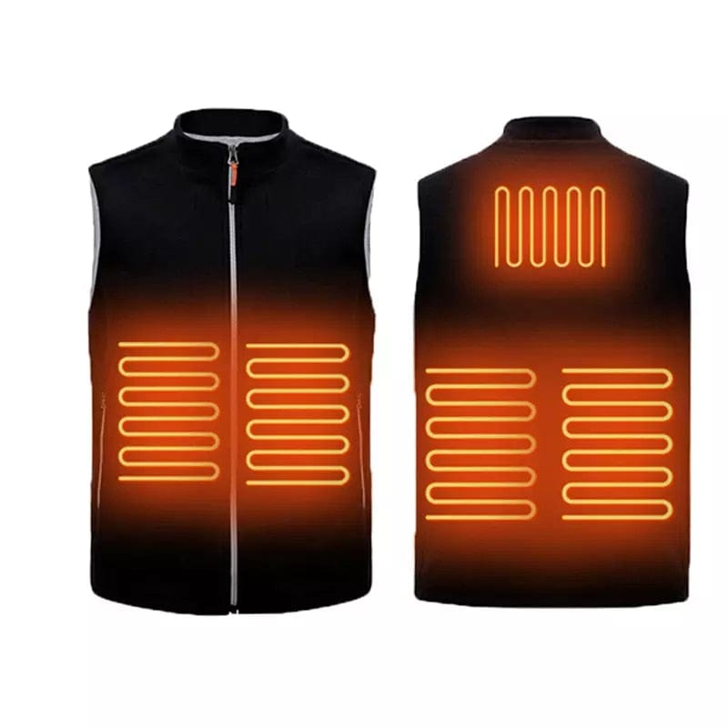 2022 New Rechargeable Heated Men'S Vests USB Power Bank Carbon Fiber Waterproof Battery Polar Fleece Heating Jacket For Women