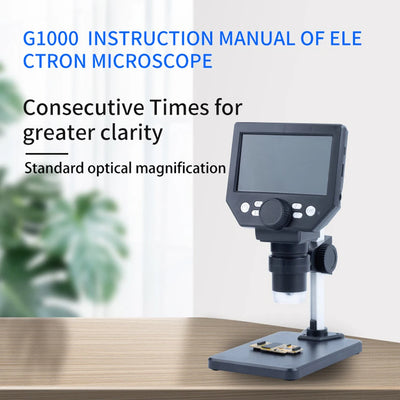 G1000 Digital Microscope for Soldering 4.3 Inch Large Base LCD Display 8MP 1-1000X Continuous Amplification Magnifier