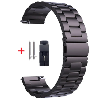 22mm 20mm Metal Strap for Samsung Galaxy Watch 46mm/3/Gear S3/Huawei Watch GT 2/3 Pro Stainless Steel Wristband for Amazfit GTR
