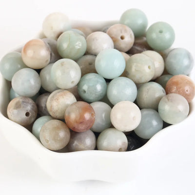 Natural Stone Beads Lava Agates Amethyst Tiger Eye Amazonite 4-10mm Beads for Jewelry Making Findings DIY Stone Charm Bracelet