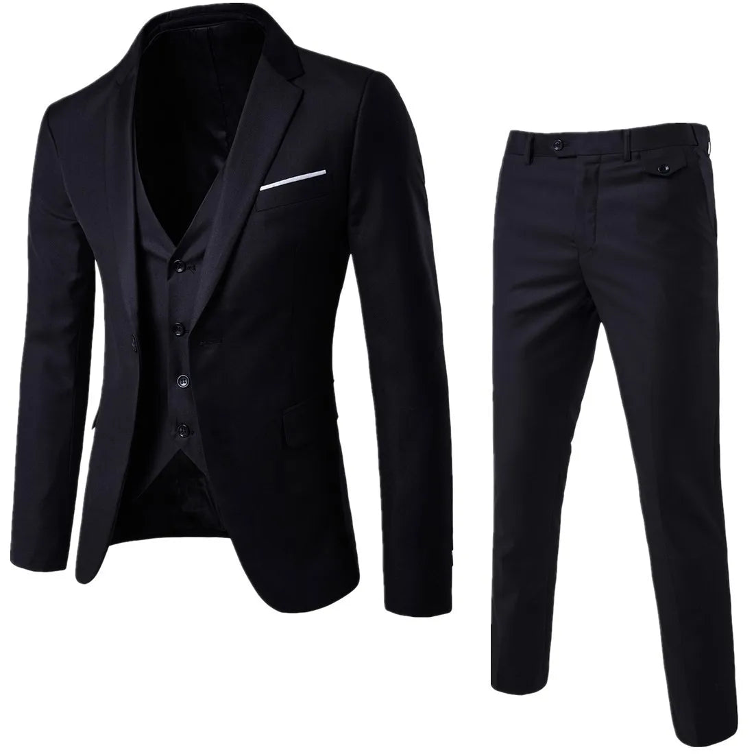 Leisure suit for men new four seasons business groom wedding dress formal fashion slim-fit two-piece suit for men