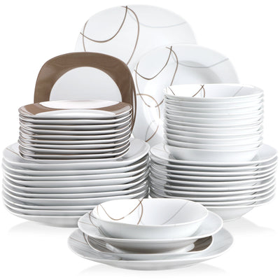 Veweet Nikita 24/48-piece Kitchen Dinner Combi-set Porcelain Tableware