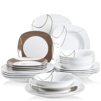 Veweet Nikita 24/48-piece Kitchen Dinner Combi-set Porcelain Tableware