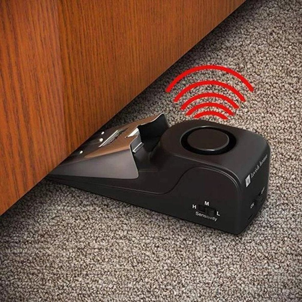 Door Stop Alarm Wireless Home Travel Security System Portable Safety Wedge Alertfor Home Dormitory Stopper Alert Security