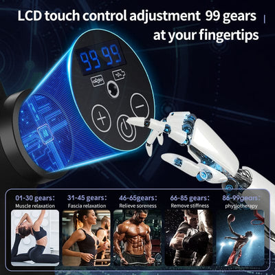 【Health Manager】LCD Display Massage Gun 99 Levels Massager Muscle Pain