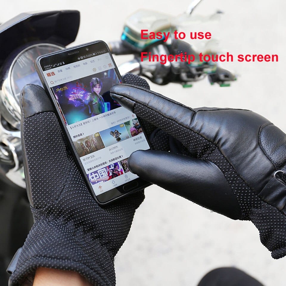 Loogdeel Winter Electric Heated Gloves Windproof Cycling Warm Heating Touch Screen Skiing Gloves USB Powered For Men Women