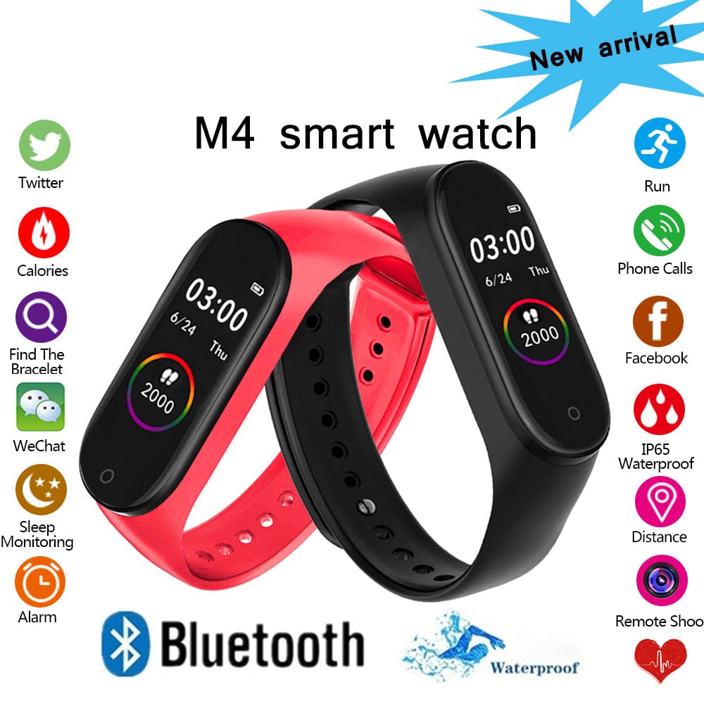 M4 Smart Wristband Waterproof Blood Pressure Heart Rate Monitor