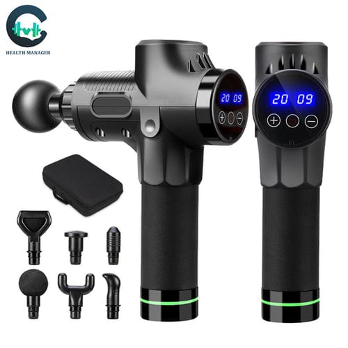 【Health Manager】LCD Display Massage Gun 99 Levels Massager Muscle Pain