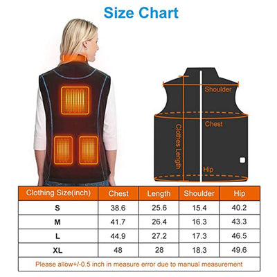 Women's Heated Vest Lightweight Warming Vest USB Rechargeable