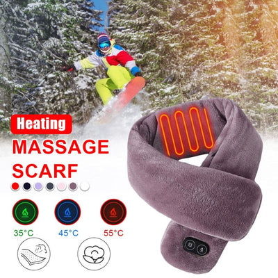 Xiaomi New Heated Winter Scarf Men and Women Shawl Foreign Trade Smart Heating Solid Color Vibration Massage Scarf Waterproof